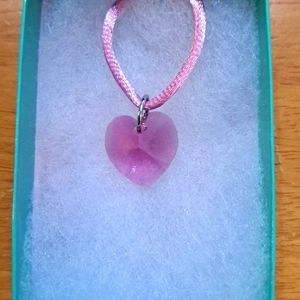 Love Snow Crystal Heart Necklace